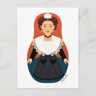 French, Arles, Provence Matryoshka Postcard