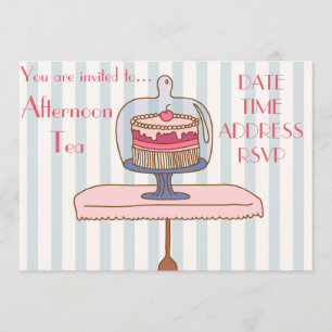 French Art Deco Afternoon High Tea party Invitation