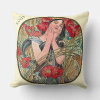 French Art Nouveau August Cushion