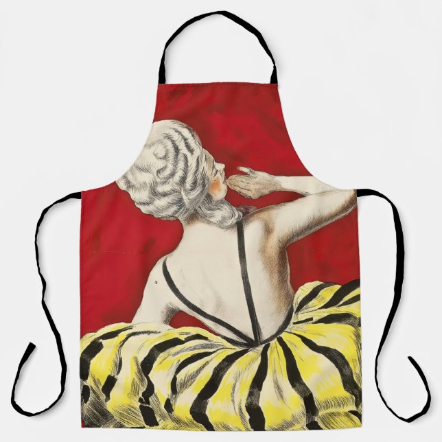 French art nouveau beauty Creme de Luzy advertisem Apron (Front)