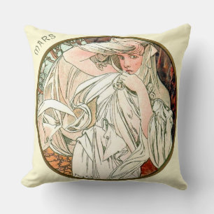 French Art Nouveau March Cushion