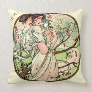 French Art Nouveau May Cushion
