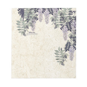French Art Nouveau Wisteria Flowers Notepad