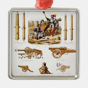 French artillery metal tree decoration