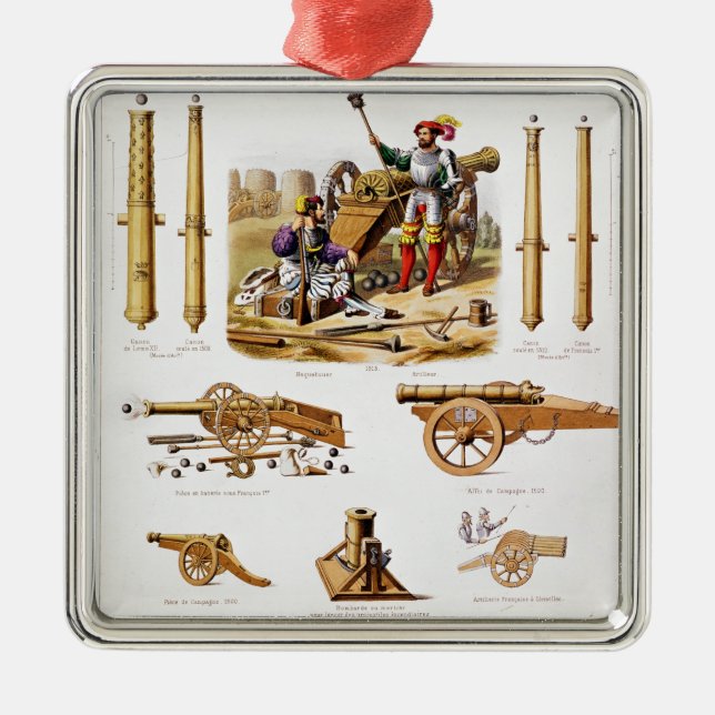 French artillery metal tree decoration (Front)
