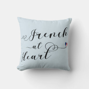 French At Heart Throw Cushion, France Cushion