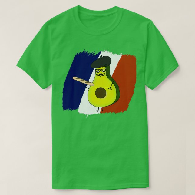 French Avocado T-Shirt (Design Front)