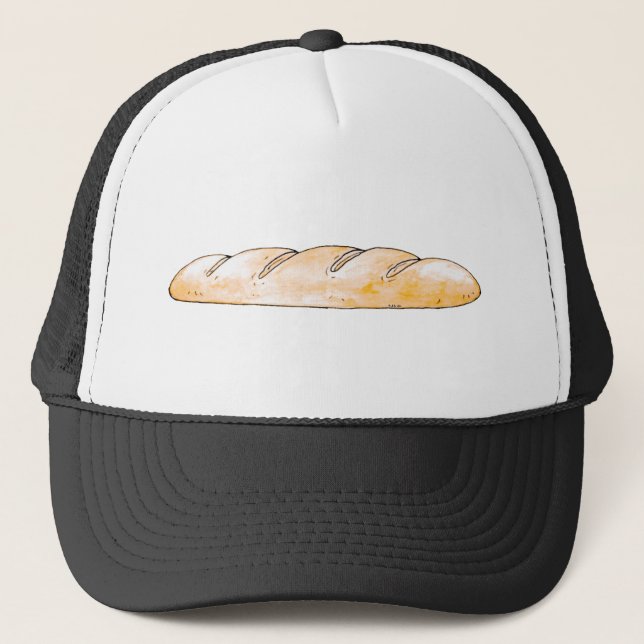 French baguette bread trucker hat (Front)