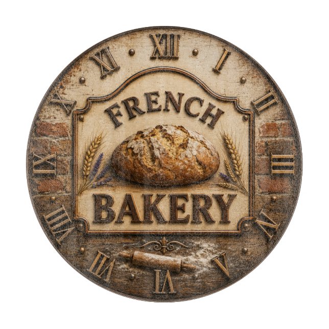 French Bakery Artisan Bread Bread Lover Gift Cutting Board (Front)