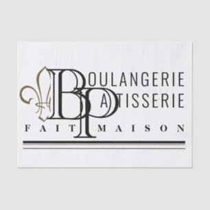 French Bakery Boulangerie Fleur de Lis Decoupage  Tissue Paper