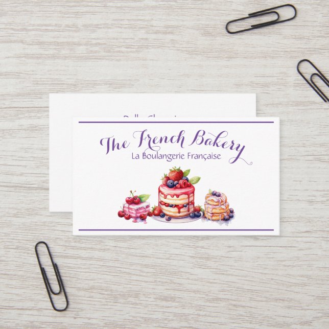 French Bakery Business Card (Front/Back In Situ)