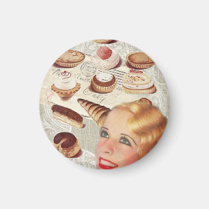 french bakery cupcake pastry desserts magnet