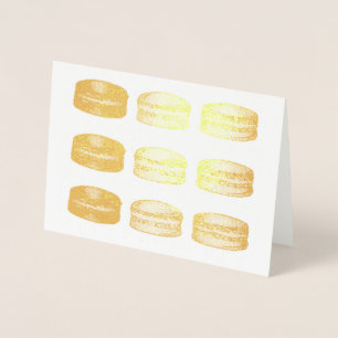 French Bakery Macaron Cookies Food Foodie Pastry Foil Card