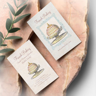 French Bakery Vintage Victorian Cakes Business Card