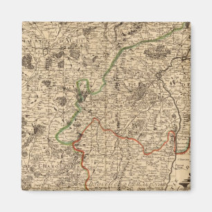 French battlefields and roads magnet