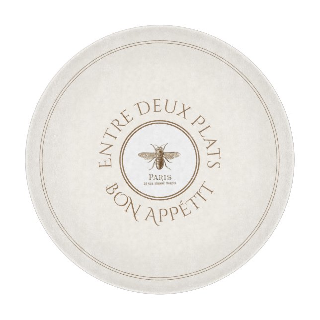 French Bee Bon Appetit Vintage Cutting Board (Front)