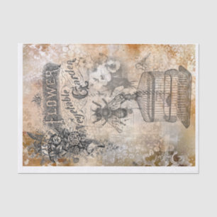 French Bee ephemera decoupage Tissue Paper