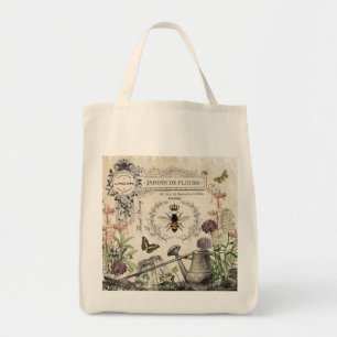 FRENCH BEE GARDEN TOTE BAG
