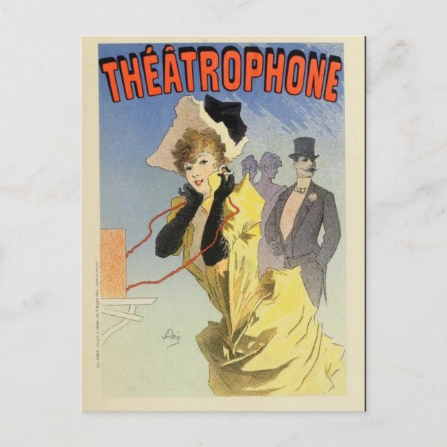 French Belle Epoque vintage poster postcard (Front)