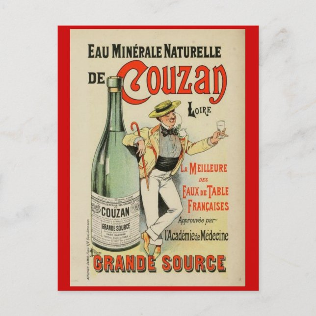 French Belle Epoque vintage poster postcard (Front)