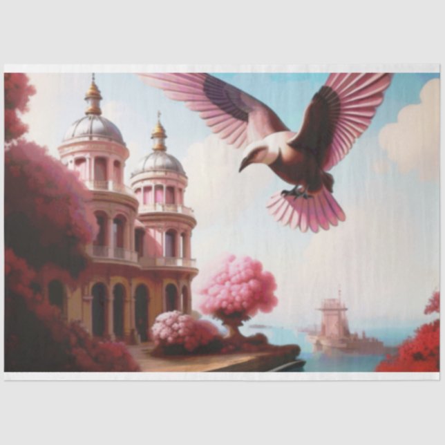 French Bird Coast Tissue Paper (Front)