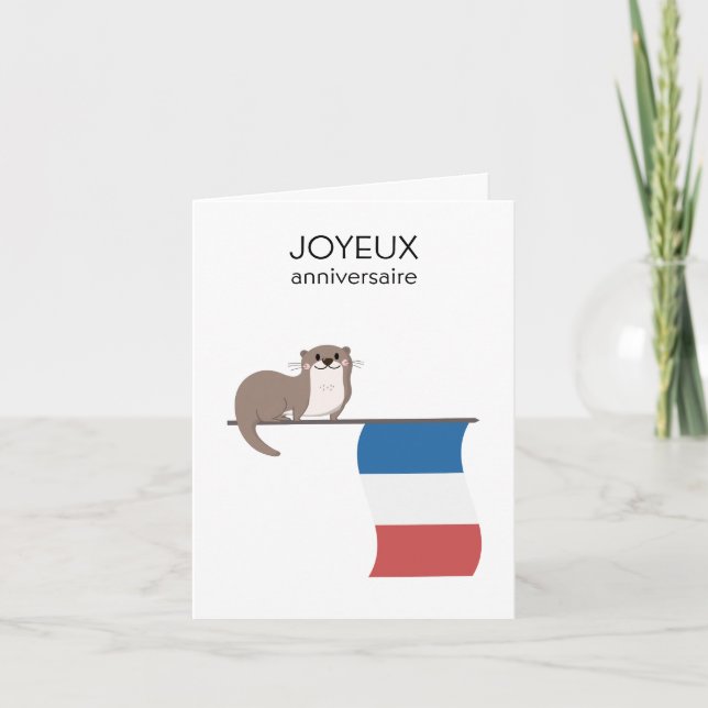 French Birthday Card – Joyeux anniversaire (Front)
