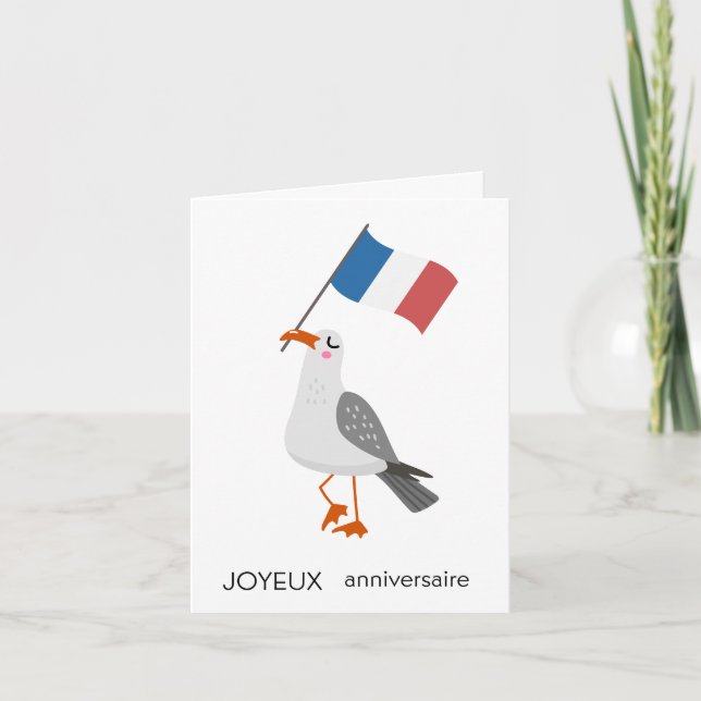 French Birthday Card – Joyeux anniversaire (Front)