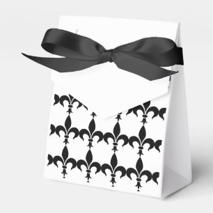 French Black & White Fleur de Lis Party Favour Box