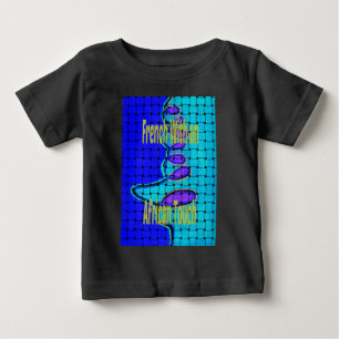 French Blue African Woven Abstract Purple Shape Baby T-Shirt