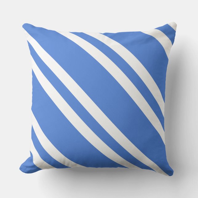 French Blue and White Stripes Cushion (Front)