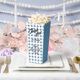 French Blue Circle Pattern Bachelorette Party Favour Box