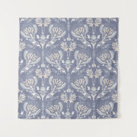 French blue damask, shabby chic.
