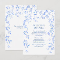 French Blue Floral Botanical Wedding Details