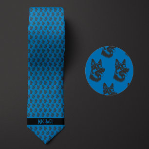 French Blue German Shepherd Tie