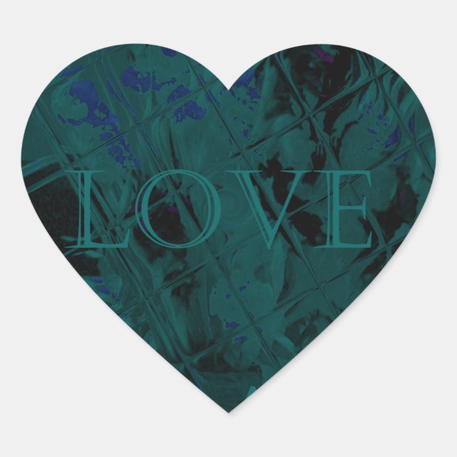 French Blue  Love Eat  Play Flower colours for all Heart Sticker (Front)