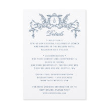 French Blue Ornate Baroque Wedding Details