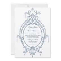French Blue Ornate Baroque Wedding