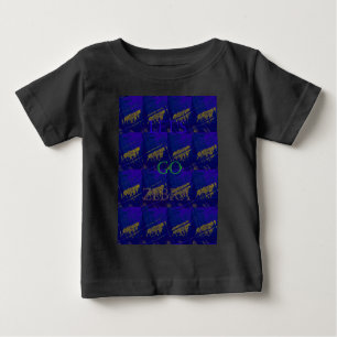 French Blue Safari Lets Go Zebra Hakuna Matata Baby T-Shirt