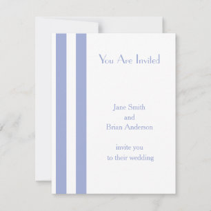 French Blue Stripes Invitation