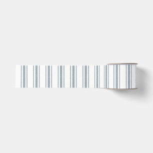 French Blue Ticking Stripe Grosgrain Ribbon