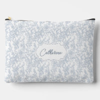 French Blue Toile Floral Lace Personalised