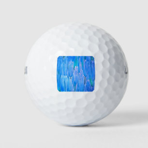 French Blue Tulips Abstract Floral Pattern Golf Balls