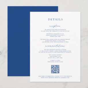 French Blue Wedding Details Card
