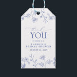 French Blue & White Floral Bridal Shower Personal Gift Tags<br><div class="desc">Give the bride-to-be something special with these exquisite French Blue & White Floral Bridal Shower Personal Gift Tags! With a refreshing mix of traditional and modern style, these tags are sure to impress everyone at the shower. Featuring a classic hand drawn blue Victorian floral design of garden flowers, bees, and...</div>