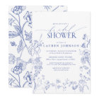 French Blue & White Victorian Floral Bridal Shower