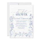 French Blue & White Victorian Floral Bridal Shower