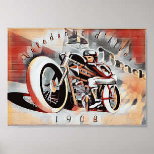 FRENCH BOARD TRACK MOTO POSTER