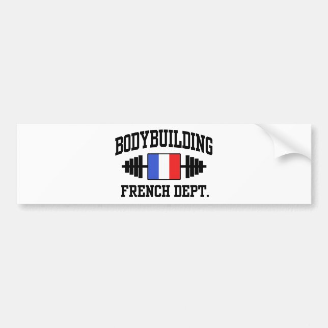 French Bodybuilder Bumper Sticker (Front)