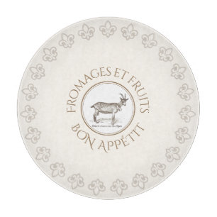 French Bon Appetit Fruit and Cheese Goat Cutting Board