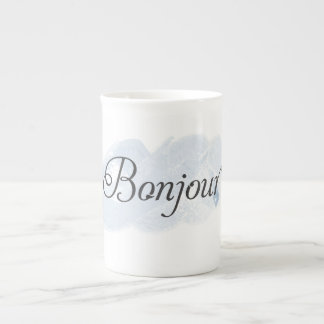 French Bonjour Bone China Mug